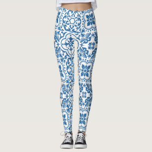 Portuguese blue tiles 2 leggings