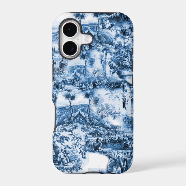 Portuguese blue tiles romantic scene pattern (Back)