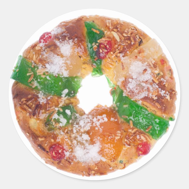 Portuguese Bolo Rei Classic Round Sticker (Front)
