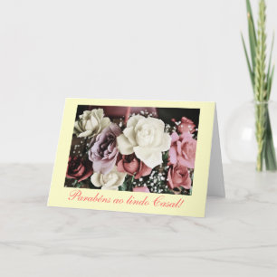 Portuguese: Casamento / wedding roses Card