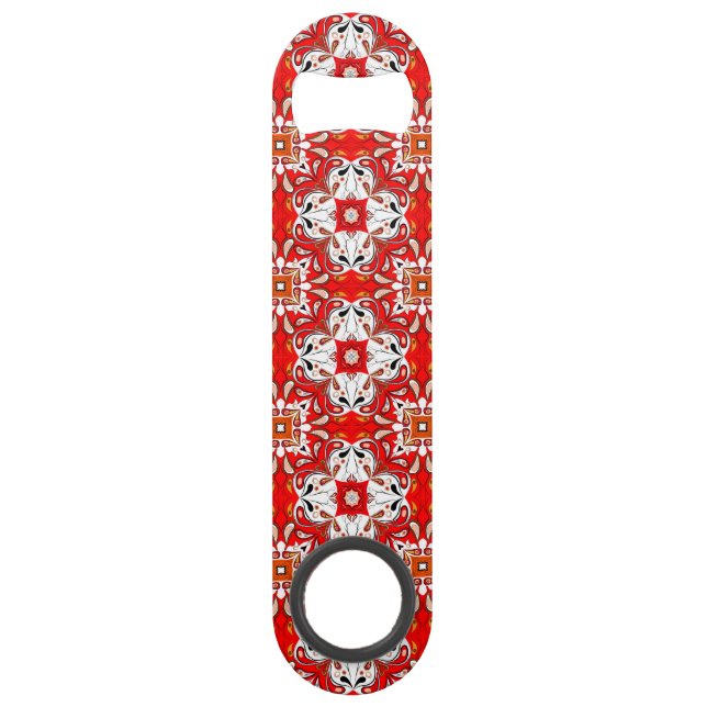 Portuguese Ceramic Tile Pattern Bar Key (Front)