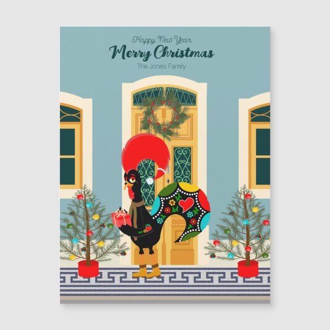 Portuguese Christmas house with Rooster Greetings (Front)