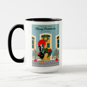 Portuguese Christmas house with Rooster Greetings Mug