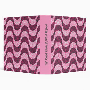 Portuguese cobblestone waves in pink binder