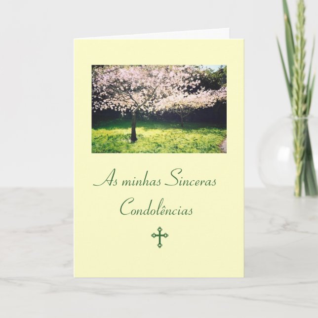 Portuguese: Condolencias / Pesames /Sympathy Card (Front)