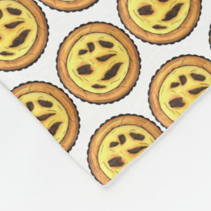 Portuguese Custard Egg Tart Pastel Pastéis de Nata Fleece Blanket