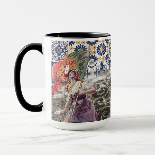 Portuguese designs Acrylic Wall Art Mug (Left)