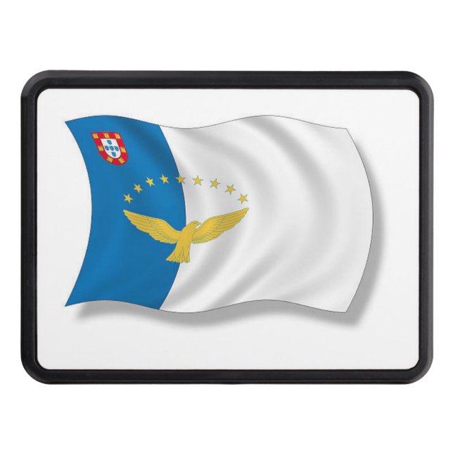 Portuguese designs Azores flag  Trailer Hitch Cover (Front)