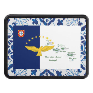 Portuguese designs Azores flag  Trailer Hitch Cover
