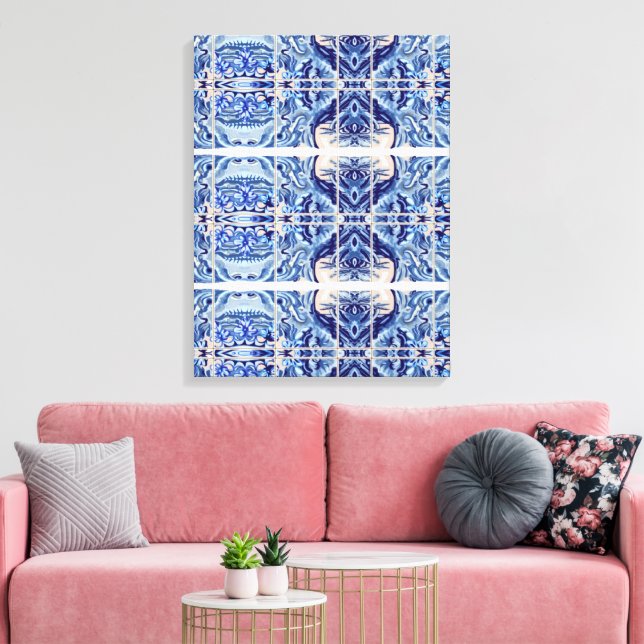 Portuguese designs canvas print (Insitu(LivingRoom))