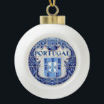 Portuguese designs  ceramic ball christmas ornament<br><div class="desc">Portuguese folk art</div>