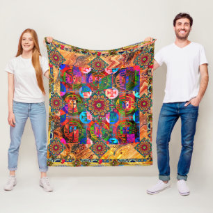 Portuguese designs fleece blanket