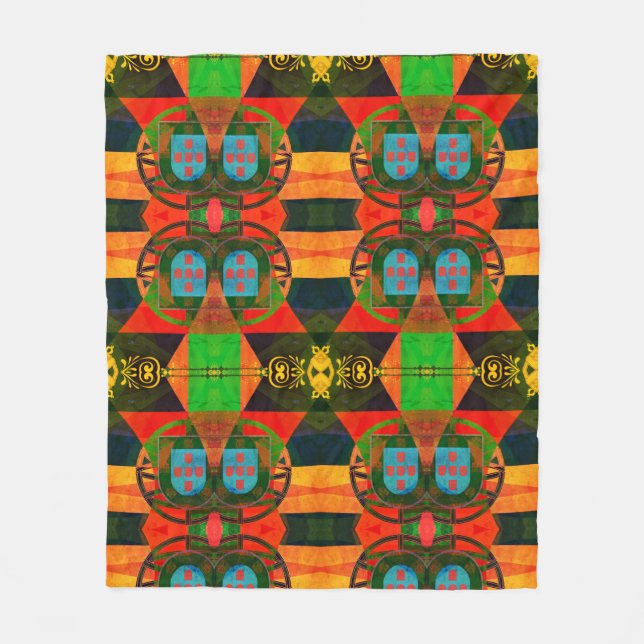 Portuguese designs  fleece blanket (Front)
