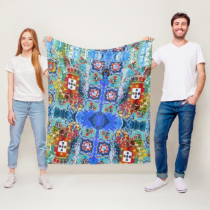 Portuguese designs fleece blanket