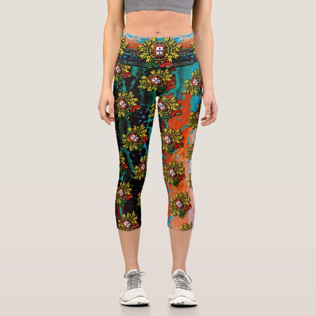 Portuguese designs High Waisted Capris (Front)