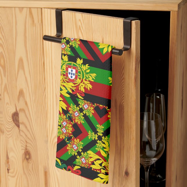 Portuguese designs kitchen towel (Thirds Fold)