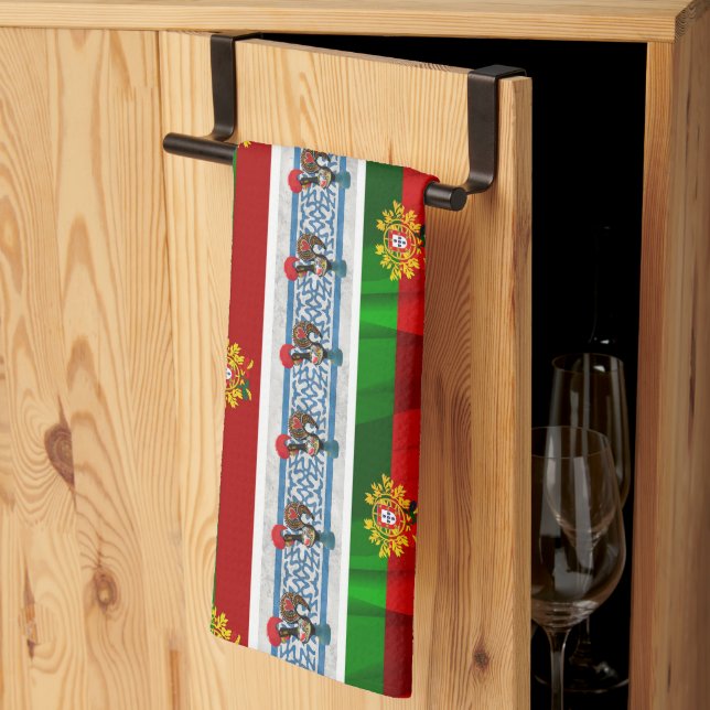 Portuguese designs kitchen towel (Thirds Fold)