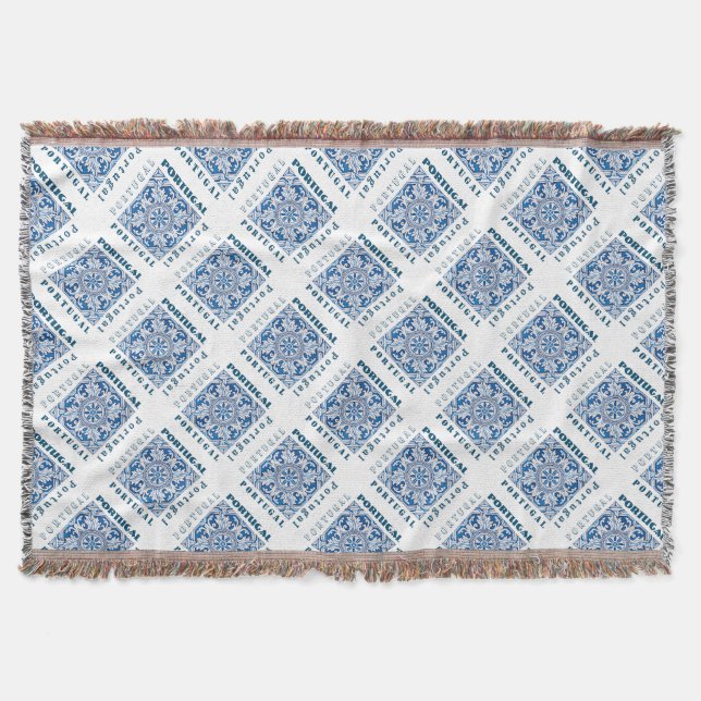 Portuguese designs throw blanket (Front)
