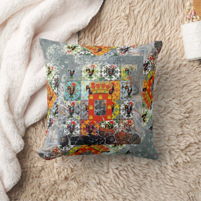 Portuguese designs throw pillow (Blanket)