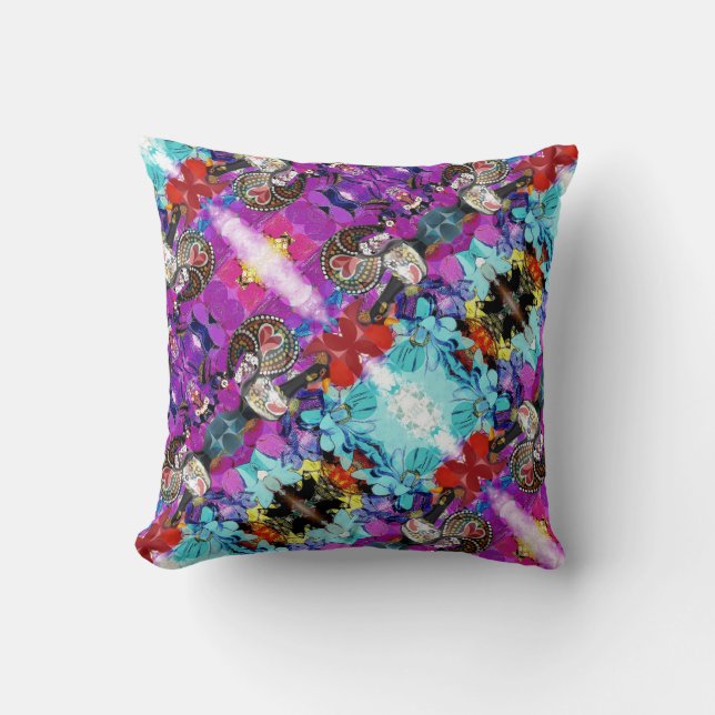Portuguese designs throw pillow (Front)