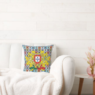 Portuguese designs throw pillow