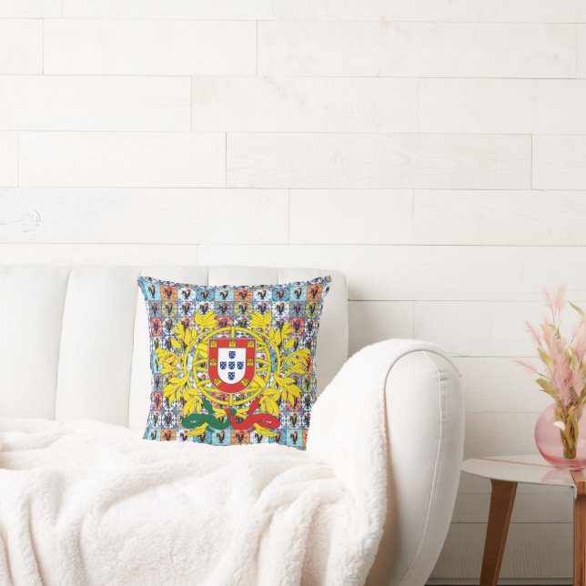 Portuguese designs  throw pillow (Couch)