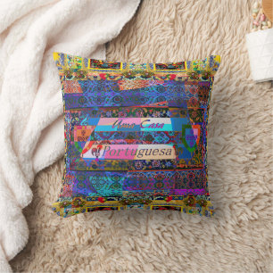 Portuguese designs throw pillow