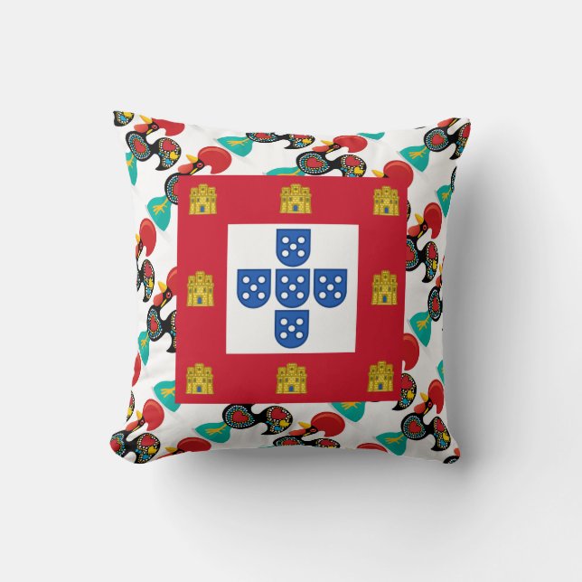Portuguese designs  throw pillow (Front)