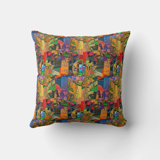 Portuguese designs  throw pillow (Back)