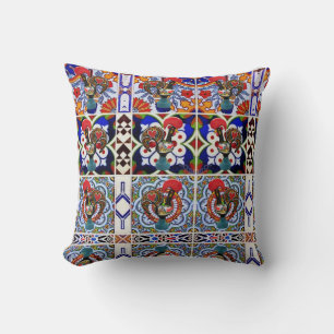 Portuguese designs throw pillow
