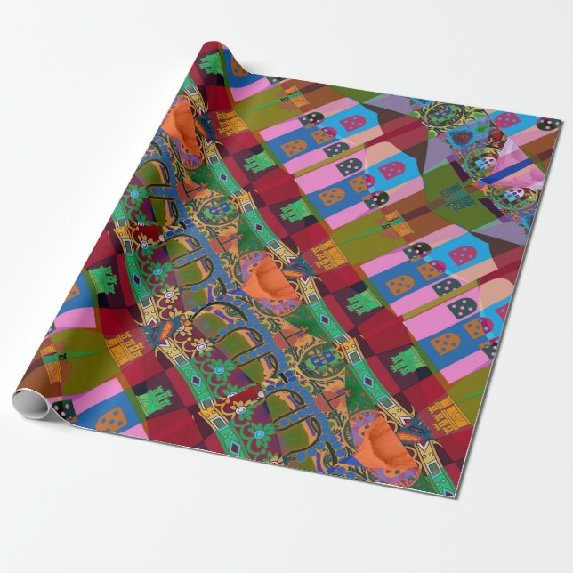 Portuguese designs  wrapping paper (Unrolled)