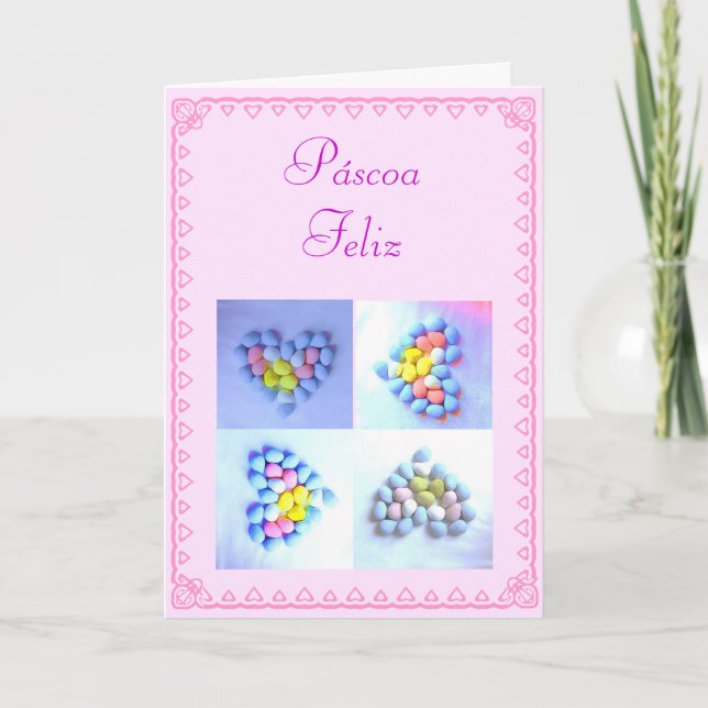 Portuguese: Easter eggs / Easter eggs Holiday Card (Front)