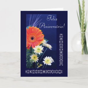 Portuguese:Feliz Aniversário! Daisy-Happy Birthda Card