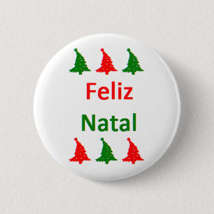 portuguese feliz natal 2 inch round button