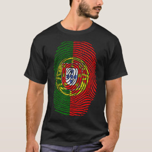 Portuguese Fingerprint Portugal Flag DNA Cute Patr T-Shirt