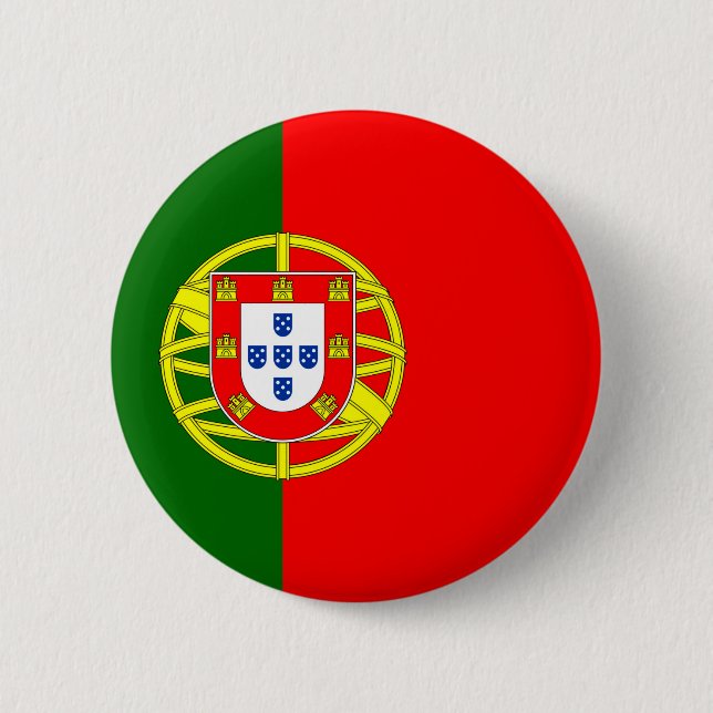 Portuguese Flag 2 Inch Round Button (Front)
