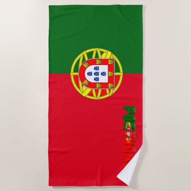 Portuguese flag beach towel (Front)