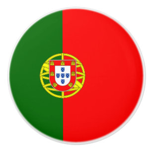 Portuguese Flag Ceramic Knob