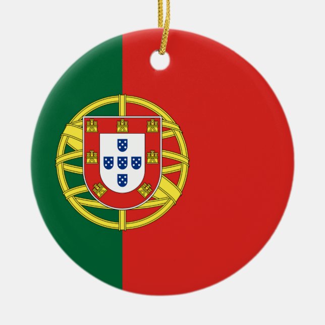 Portuguese Flag Ceramic Ornament (Front)