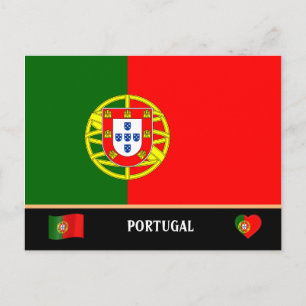 Portuguese Flag & country travel / Portugal Postcard