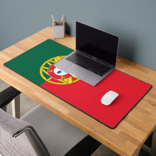 Portuguese flag desk mat