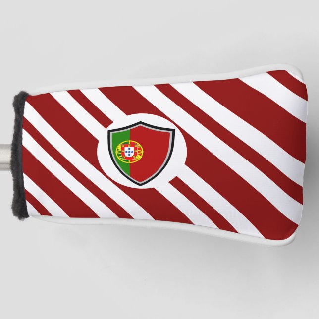Portuguese flag golf head cover (Front)