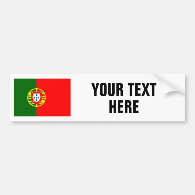 Portuguese flag of Portugal custom bumper stickers (Front)