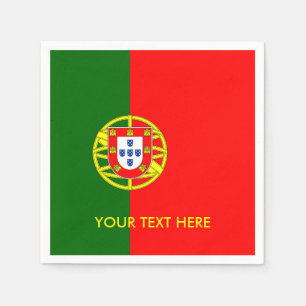 Portuguese flag of Portugal custom party napkins