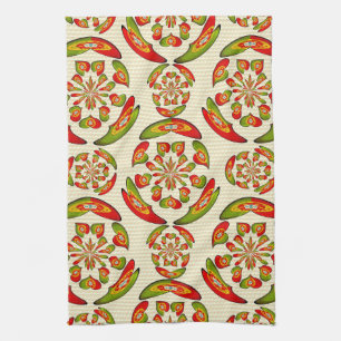 Portuguese flag pattern kitchen towel