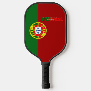 Portuguese flag pickleball paddle