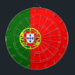 Portuguese Flag (Portugal) Dartboard<br><div class="desc">This design features the national flag of Portugal, which is a country located mostly on the Iberian Peninsula, in southwestern Europe. It is the westernmost sovereign state of mainland Europe; it is bordered to the west and south by the Atlantic Ocean and to the north and east by Spain. Its...</div>