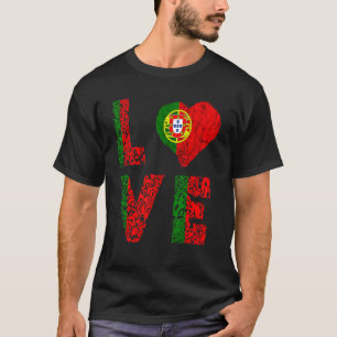 Portuguese Flag Portugal Love Leopard Portuguese R T-Shirt