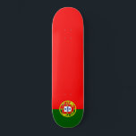Portuguese Flag (Portugal) Skateboard<br><div class="desc">This design features the national flag of Portugal, which is a country located mostly on the Iberian Peninsula, in southwestern Europe. It is the westernmost sovereign state of mainland Europe; it is bordered to the west and south by the Atlantic Ocean and to the north and east by Spain. Its...</div>