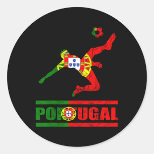 Portuguese Flag Portugal Soccer Portuguese Pride P Classic Round Sticker